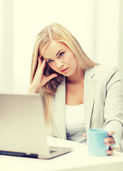 Image showing bored and tired woman