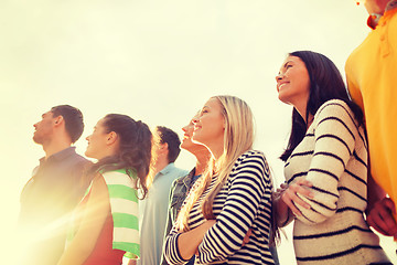 Image showing group of friends having fun on the beach