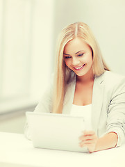 Image showing woman with tablet pc