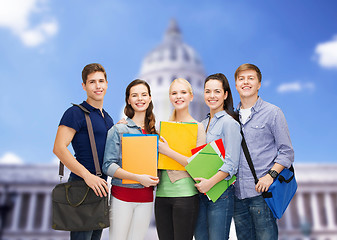 Image showing group of smiling students standing