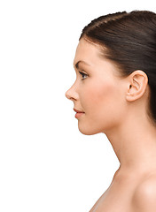 Image showing profile portrait of young woman