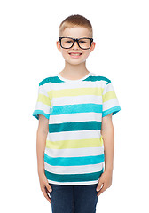 Image showing smiling little boy in eyeglasses