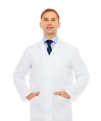 Image showing smiling male doctor in white coat