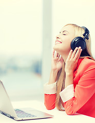 Image showing woman with headphones