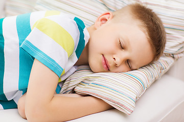 Image showing little boy sleeping at home