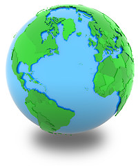Image showing Western hemisphere on the globe