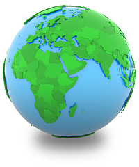 Image showing Western hemisphere on the globe