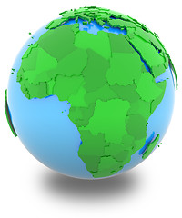 Image showing Africa on the globe
