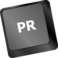 Image showing Marketing concept: computer keyboard with word PR