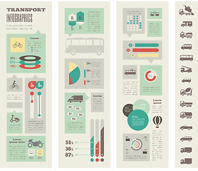 Image showing Transportation Infographic Template.