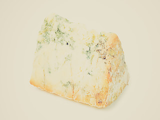 Image showing Retro look Blue Stilton Cheese