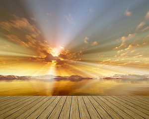 Image showing golden sunset