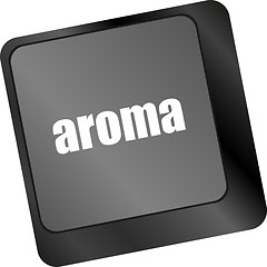 Image showing Button with aroma on Computer Keyboard key