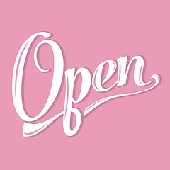 Image showing retro open sign