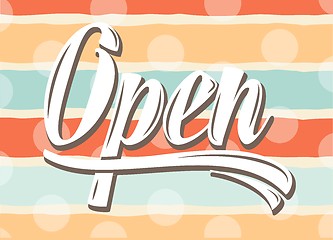 Image showing retro open sign