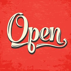 Image showing retro open sign