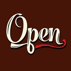 Image showing retro open sign