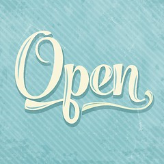 Image showing retro open sign