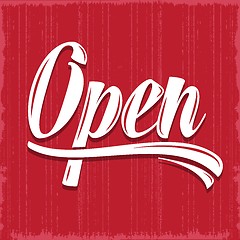 Image showing retro open sign