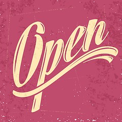 Image showing retro open sign