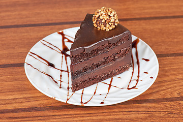 Image showing chocolate cake piece