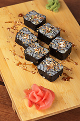 Image showing sesame sushi rolls