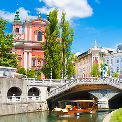 Image showing Romantic medieval Ljubljana, Slovenia, Europe.