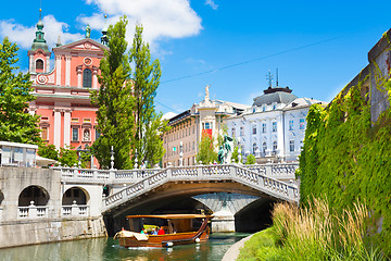 Image showing Romantic medieval Ljubljana, Slovenia, Europe.