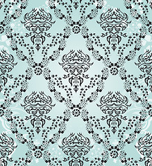 Image showing Damask seamless pattern