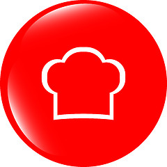 Image showing Chef hat sign icon. Cooking symbol. Cooks hat