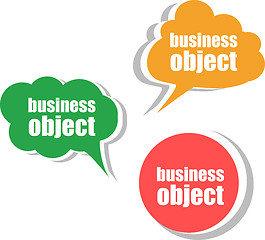 Image showing business object. Set of stickers, labels, tags. Template for infographics