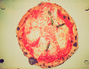 Image showing Retro look Pizza Margherita