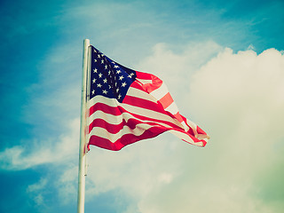 Image showing Retro look USA flag