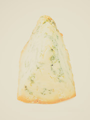 Image showing Retro look Blue Stilton Cheese