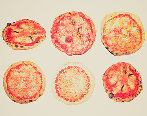 Image showing Retro look Pizza isolated