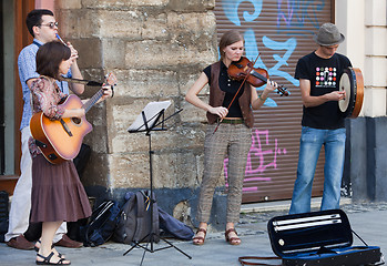 Image showing Street musicians