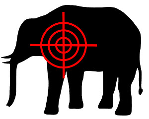 Image showing Elephant crosshair