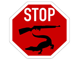 Image showing Stop shoot crocodile