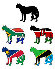 Image showing Cheetah Flags