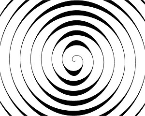 Image showing Detail of a black spiral on white background