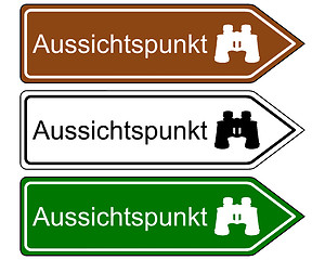 Image showing Direction sign viewpoint