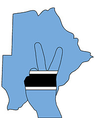 Image showing Botswana hand signal