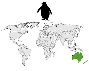 Image showing Little penguin range