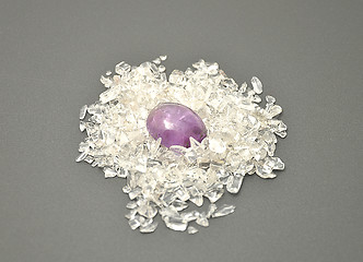 Image showing Detailed and colorful image of amethyst mineral