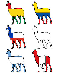 Image showing Lama flags