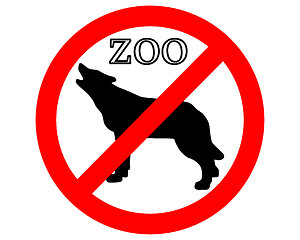 Image showing Wolf  in zoo prohibited