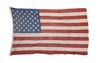 Image showing American flag old and worn