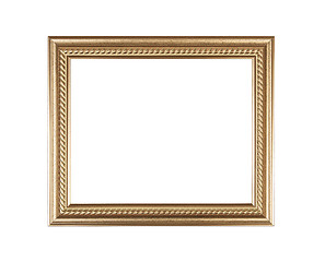 Image showing Golden frame isolated on white