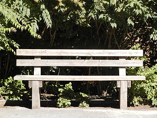 Image showing A park bench