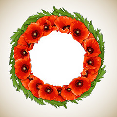 Image showing Wreath of Poppies